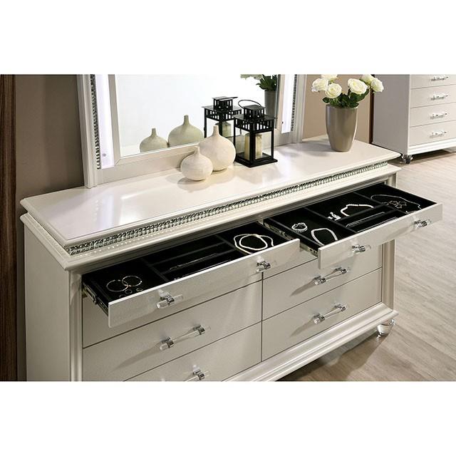  Color_Pearl White/white  Size_Queen  --  Maddie CM7899Q-BED Queen Bed IMAGE 8