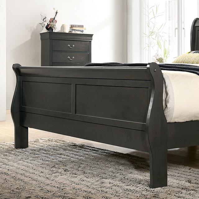  Color_Grey  Size_King  -- Louis Philippe CM7966GY-EK-BED E.King Bed IMAGE 3