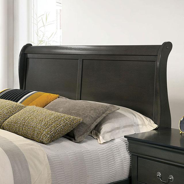  Color_Grey  Size_King  -- Louis Philippe CM7966GY-EK-BED E.King Bed IMAGE 4