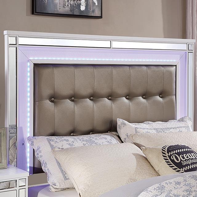  Color_White  Size_California King  -- Brachium CM7977WH-CK-BED Cal.King Bed IMAGE 3