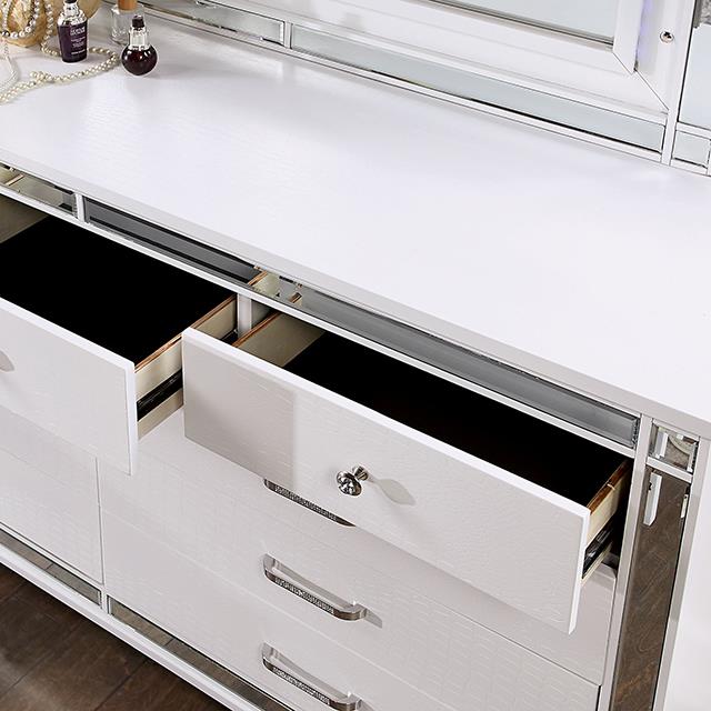  Color_White  Size_California King  -- Brachium CM7977WH-CK-BED Cal.King Bed IMAGE 7