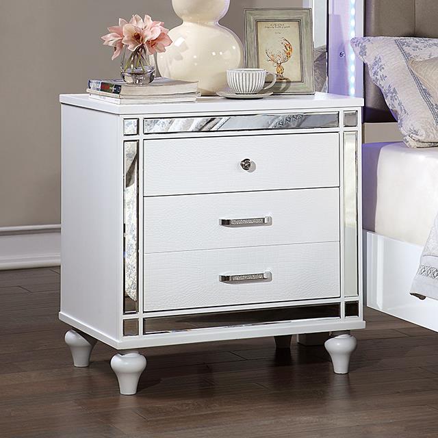  Furniture of America Brachium CM7977WH-N Night Stand IMAGE 1
