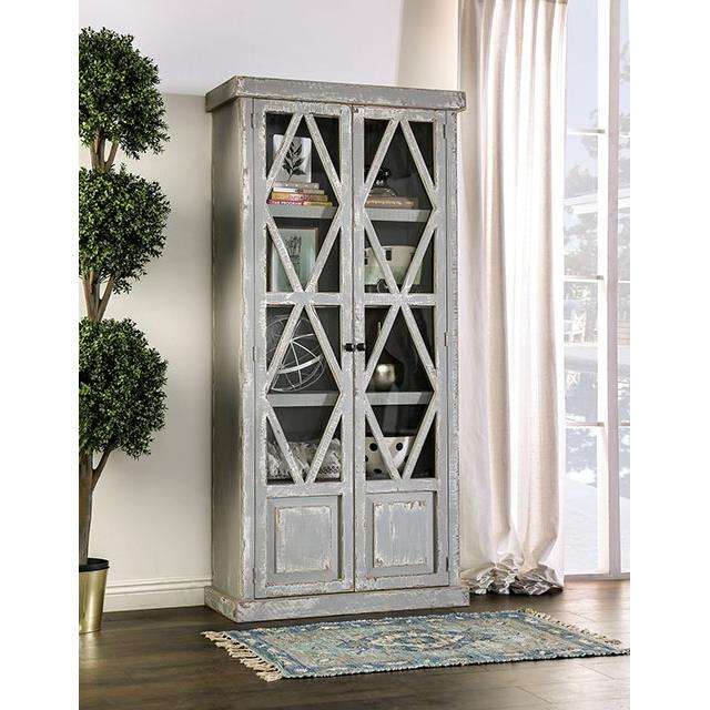  Furniture of America Zenia EM-AC094GY Curio IMAGE 1