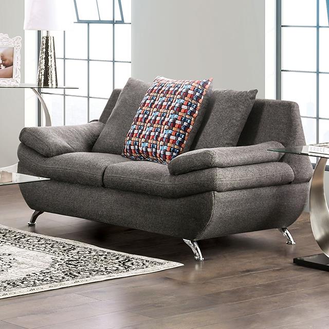  Furniture of America Sarnen EM6721DG-LV Loveseat IMAGE 1