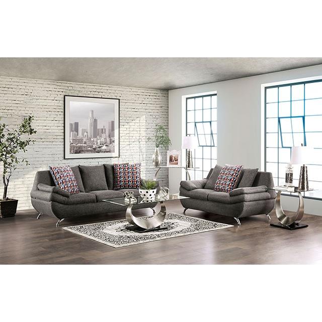  Furniture of America Sarnen EM6721DG-LV Loveseat IMAGE 1
