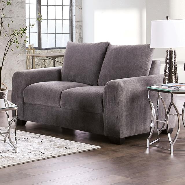  Furniture of America Dagmar EM6723GY-LV Loveseat IMAGE 1