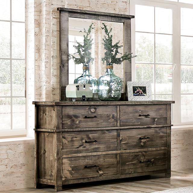  Furniture of America Woodburn EM7071BR-D Dresser IMAGE 1