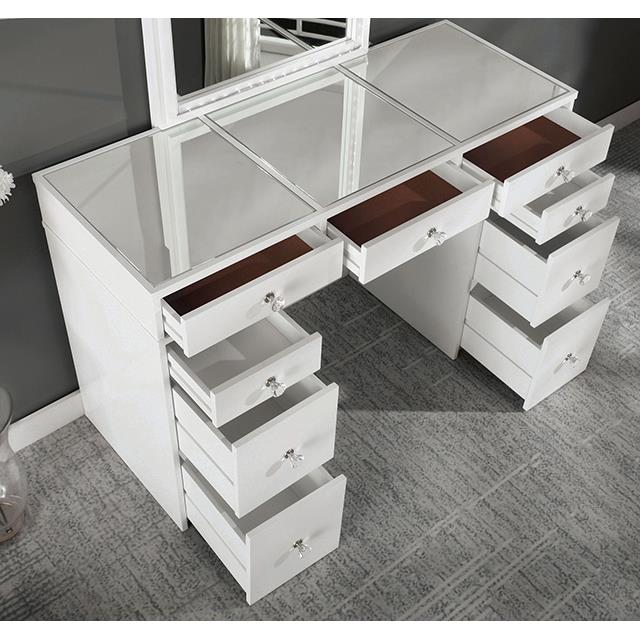  Furniture of America Louise FOA-DK5240-SET Vanity W/ Stool IMAGE 1