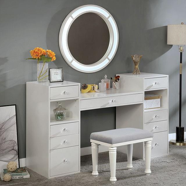  Furniture of America Yasmine FOA-DK5683WH-PK Vanity Set IMAGE 1