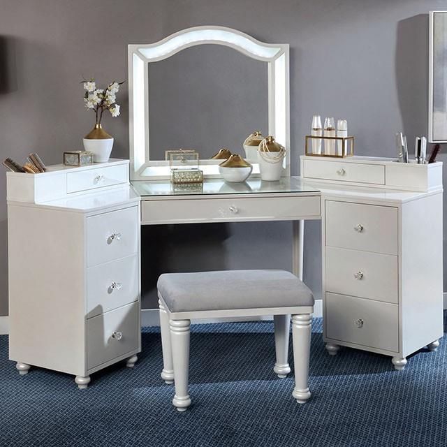  Furniture of America Tracie FOA-DK5686WH-PK Vanity Set IMAGE 1