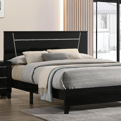  Color_Black  Size_California King  -- Furniture of America Magdeburg Panel Bed IMAGE 1