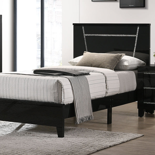  Color_Black  Size_Twin  -- Magdeburg FOA7038BK-T Twin Bed IMAGE 1