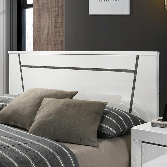  Color_White  Size_California King  -- Magdeburg FOA7038WH-CK Cal.King Bed IMAGE 3