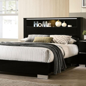  Size_California King  -- Furniture of America Carlie Bookcase Bed IMAGE 1