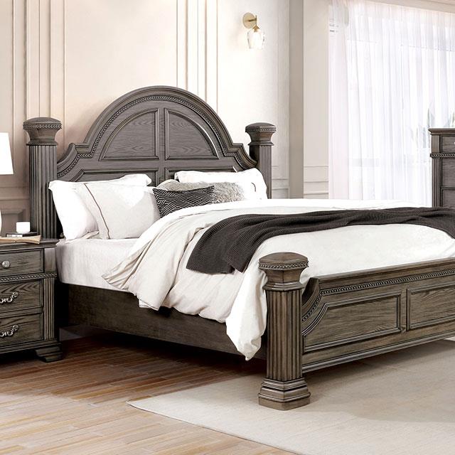  Color_Grey  Size_Queen  -- Pamphilos FOA7144GY-Q-BED Queen Bed IMAGE 1