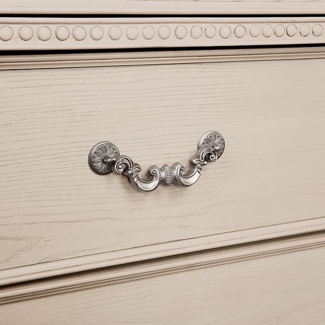  Color_Antique White  Size_King  --  Pamphilos FOA7144WH-EK-BED E.King Bed IMAGE 6