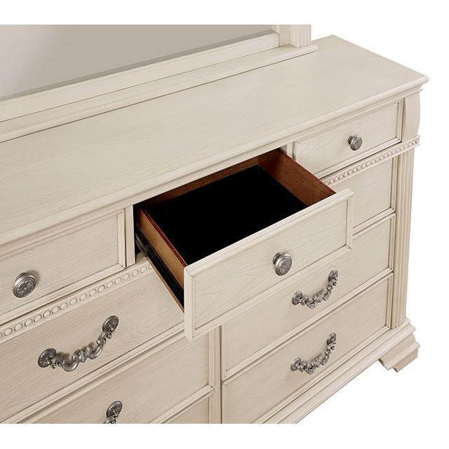  Color_Antique White  Size_Queen  -- Pamphilos FOA7144WH-Q-BED Queen Bed IMAGE 3