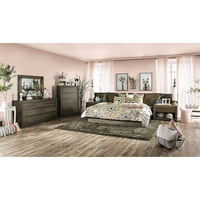  Furniture of America Bridgewater FOA7490Q-BED+PL Queen Bed w/ Panels IMAGE 1