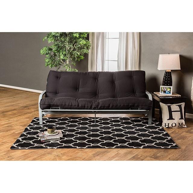  Furniture of America Plosh FP-2406BK 8" Black Futon Mattress IMAGE 1