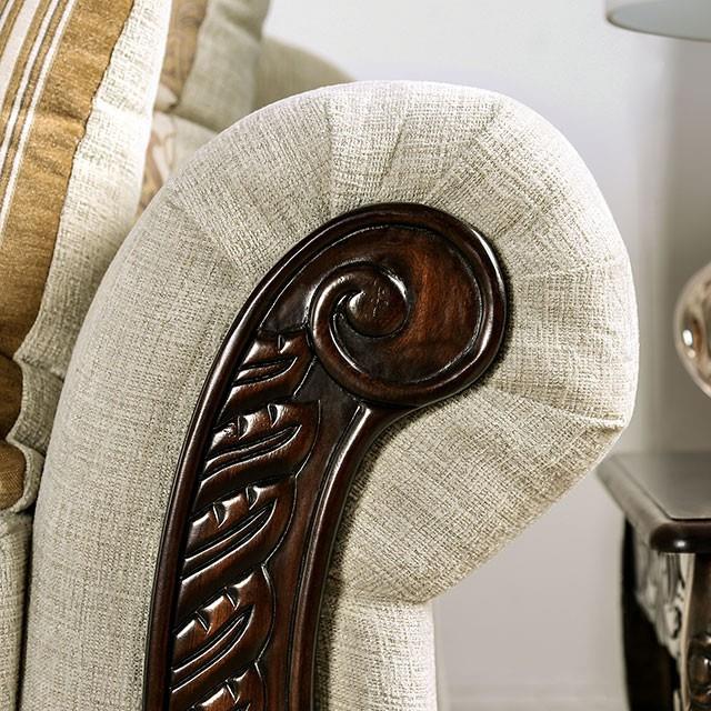  Furniture of America Delizia Stationary Fabric Loveseat SM7748-LV IMAGE 4