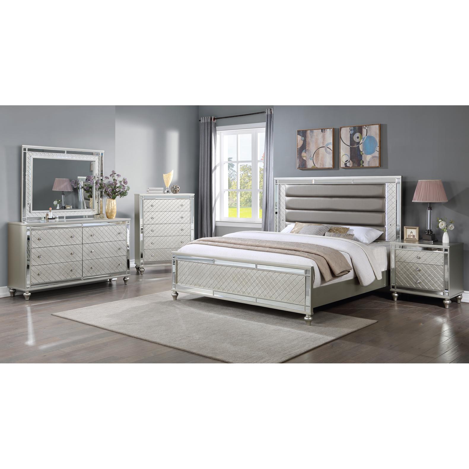  Size_King  -- Cristian B1680 King Bed - Champagne IMAGE 3