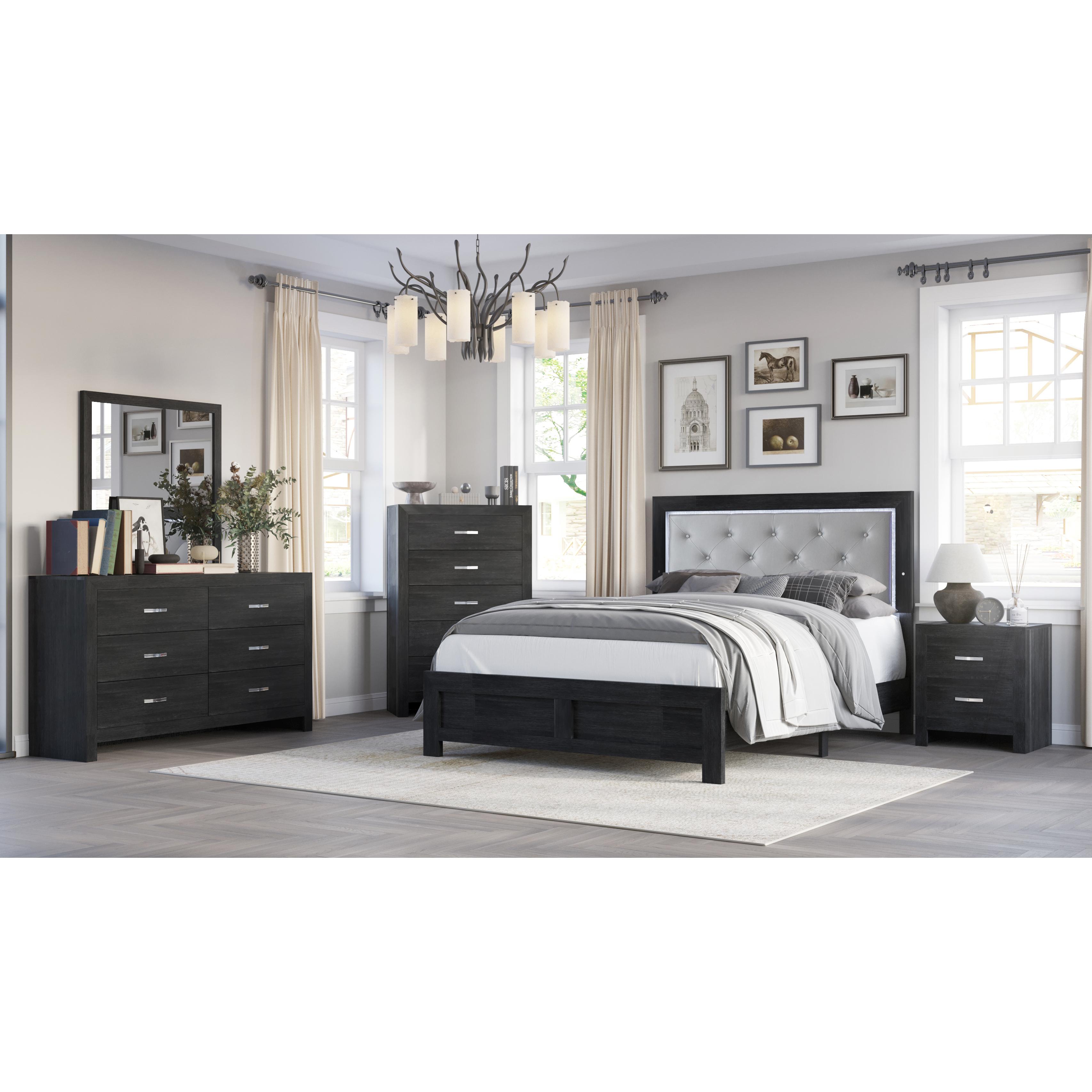  Crown Mark Jaylen B9280-11 Dresser Mirror - Black IMAGE 3