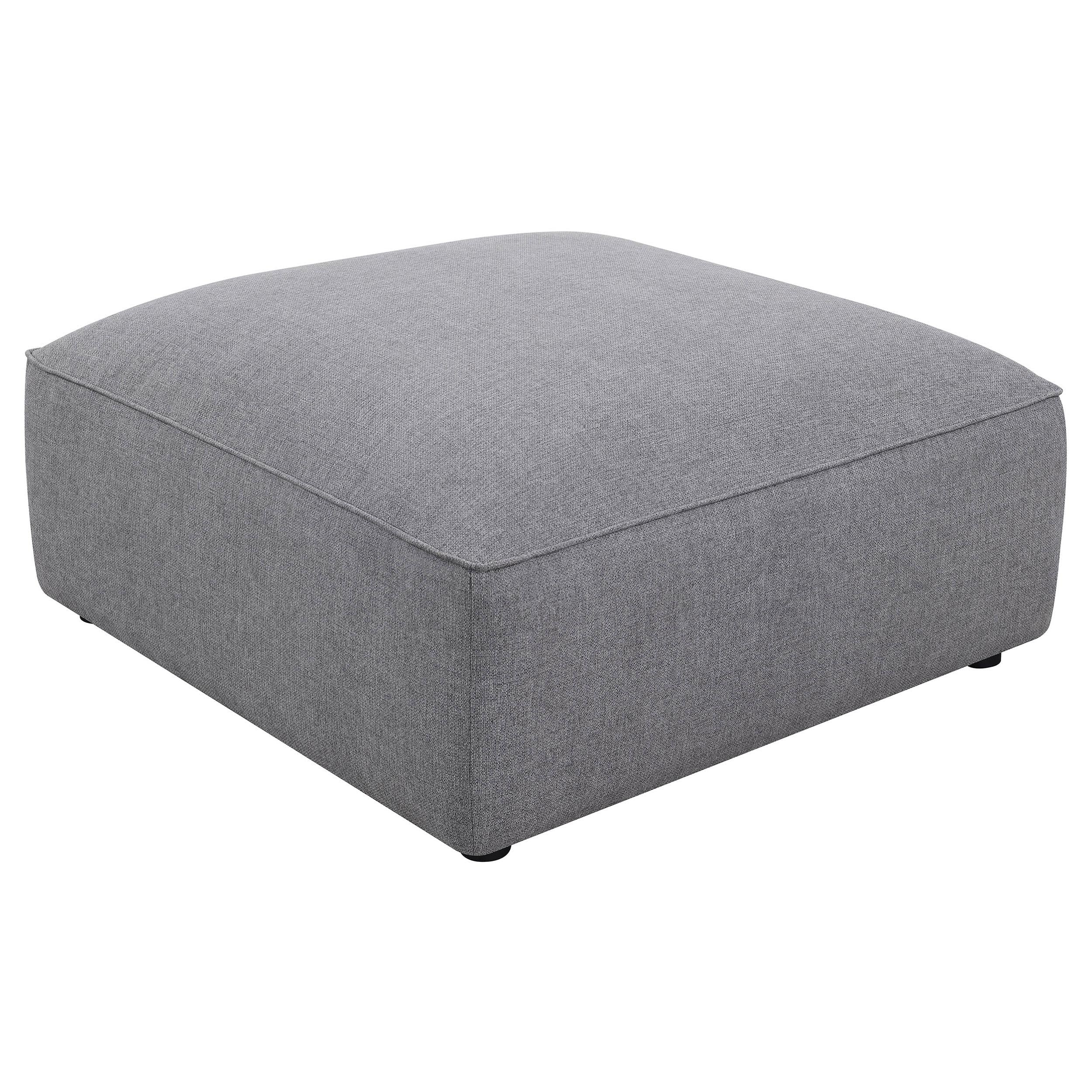  Coaster Furniture Jennifer 551596 Square Upholstered Ottoman - Grey IMAGE 1