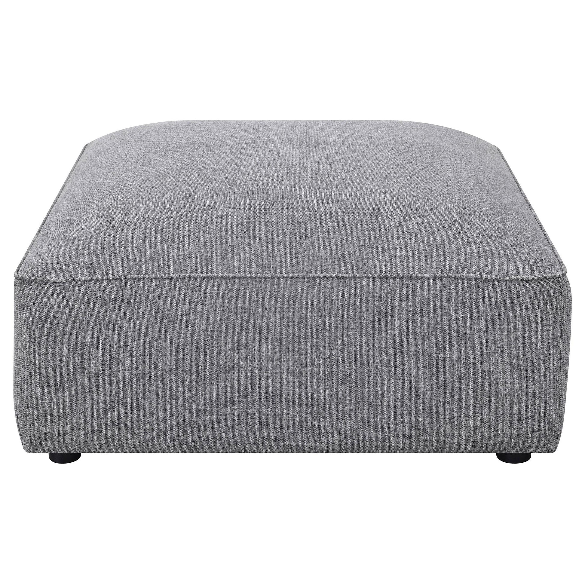  Coaster Furniture Jennifer 551596 Square Upholstered Ottoman - Grey IMAGE 2