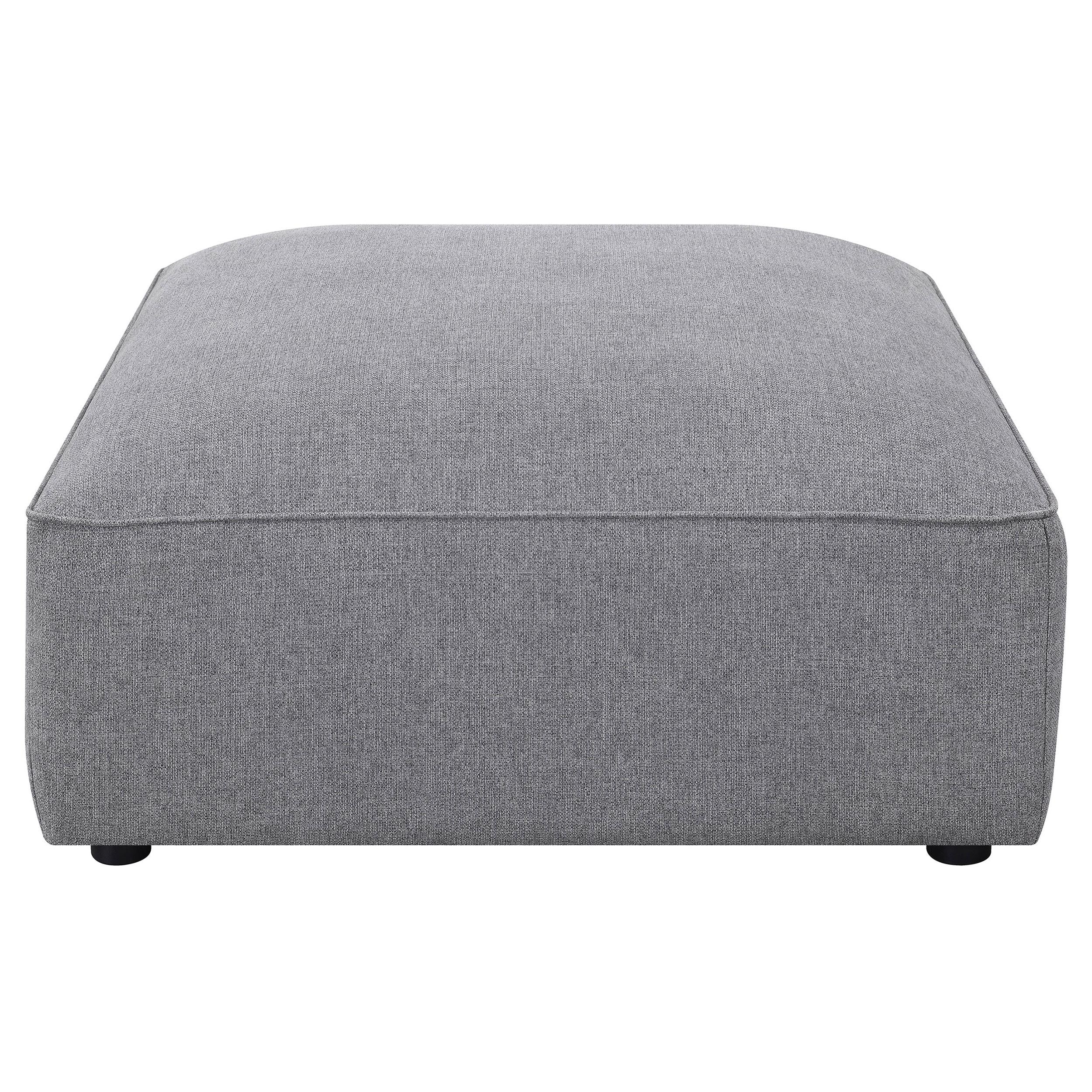  Coaster Furniture Jennifer 551596 Square Upholstered Ottoman - Grey IMAGE 2