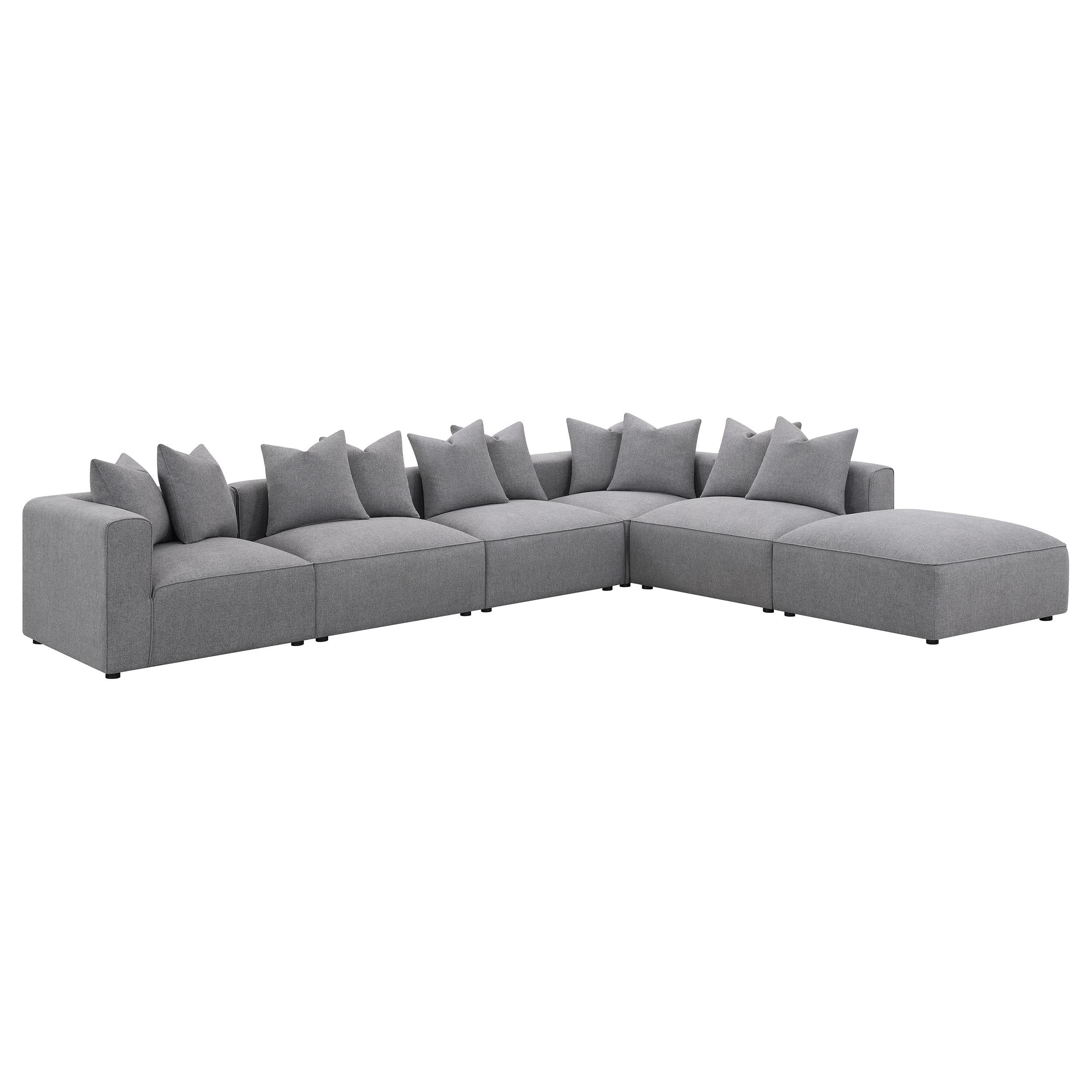  Coaster Furniture Jennifer 551596 Square Upholstered Ottoman - Grey IMAGE 6