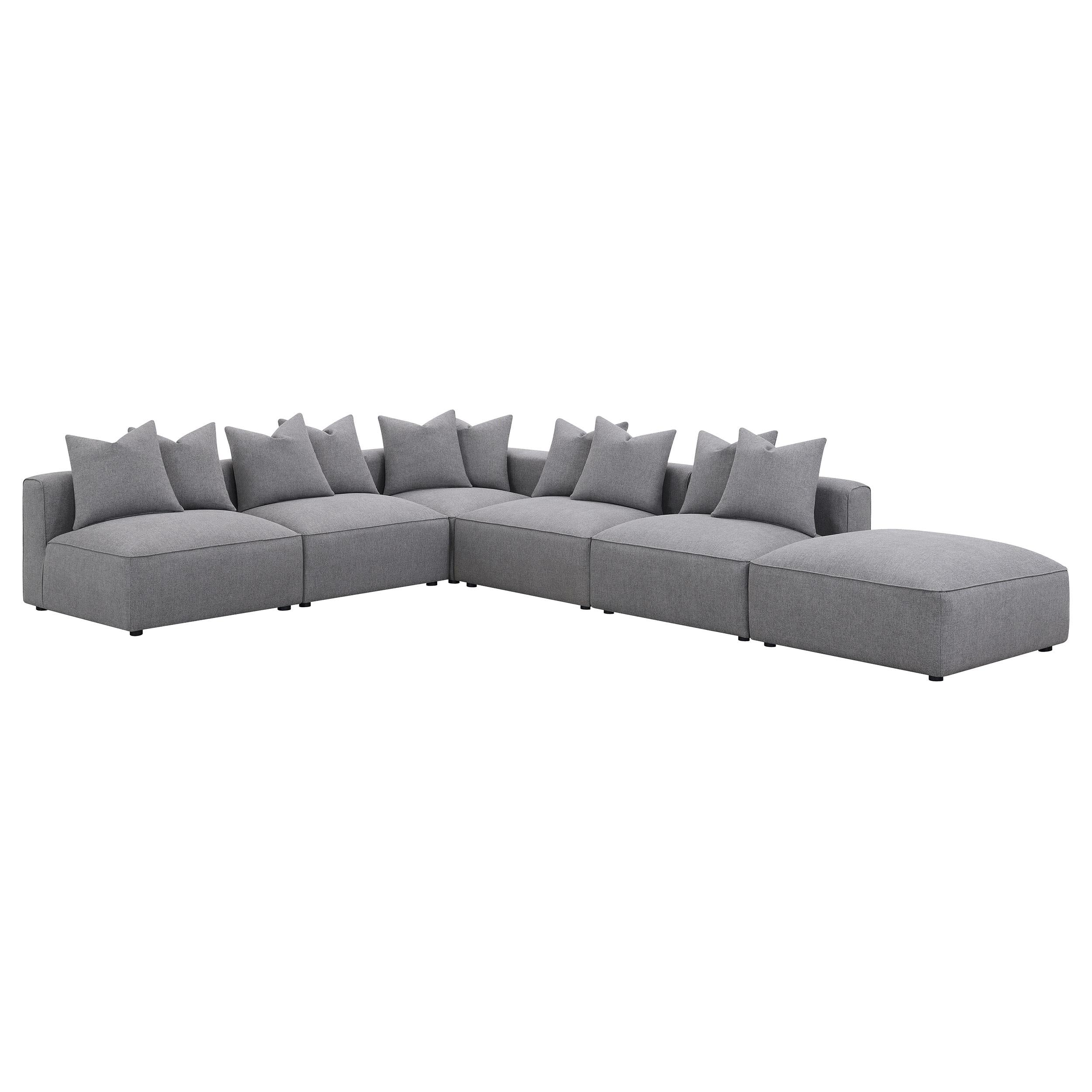 Coaster Furniture Jennifer 551596 Square Upholstered Ottoman - Grey IMAGE 7