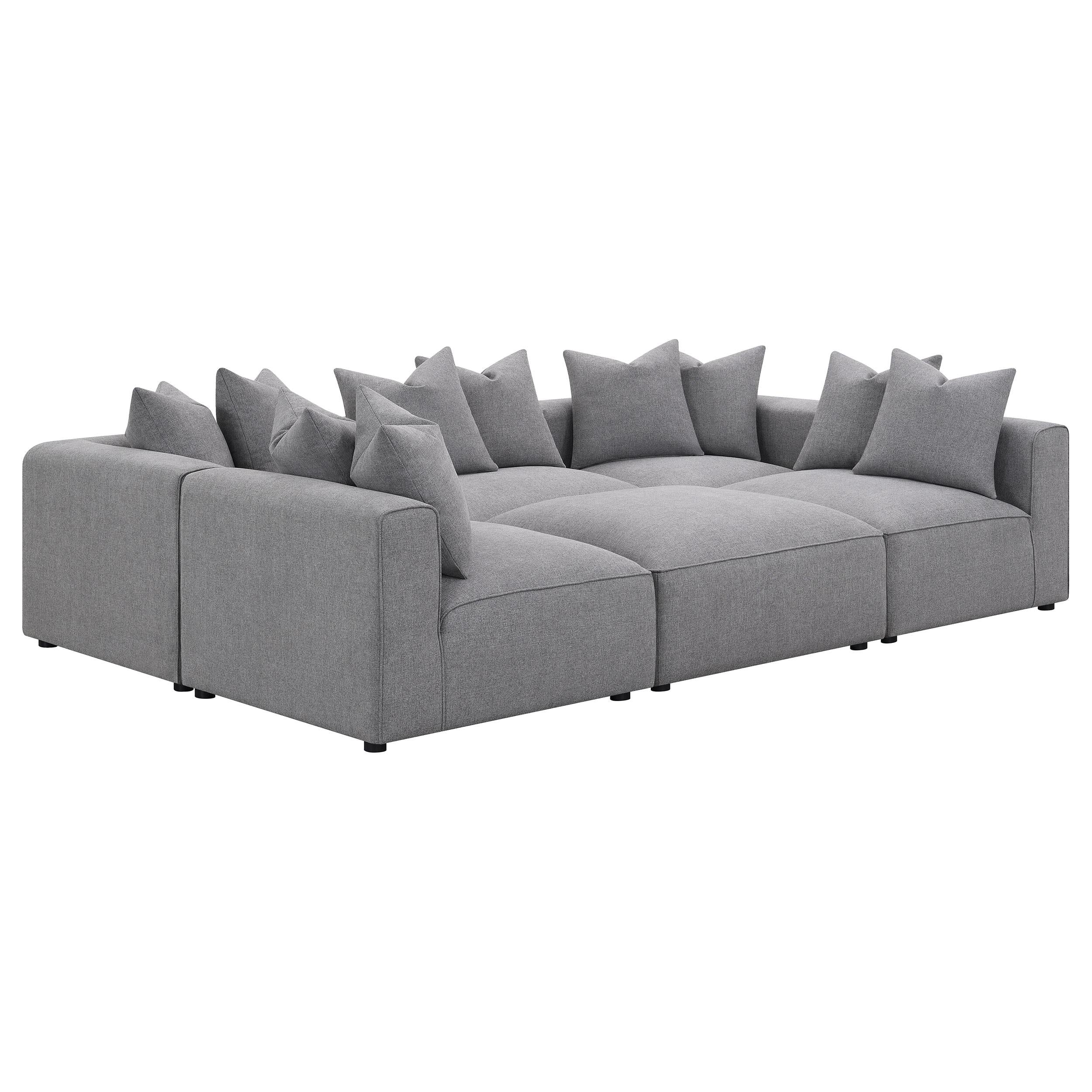  Coaster Furniture Jennifer 551594-SET 6 pc Tight Seat Modular Sectional - Grey IMAGE 6