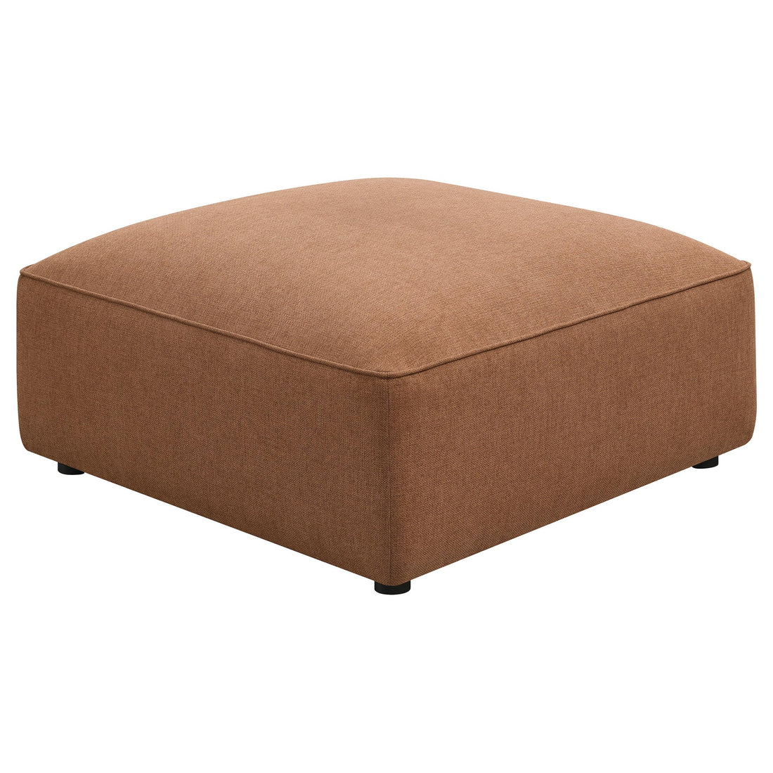  Coaster Furniture Jennifer 551593 Square Upholstered Ottoman - Terracotta IMAGE 1