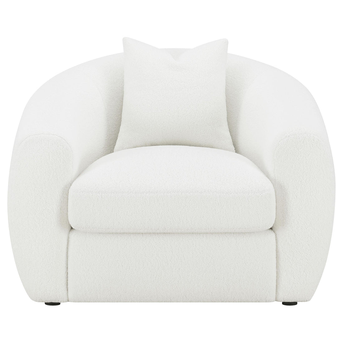  Coaster Furniture Isabella 509873 Faux Sheepskin Upholstered Accent Chair - Natural IMAGE 1