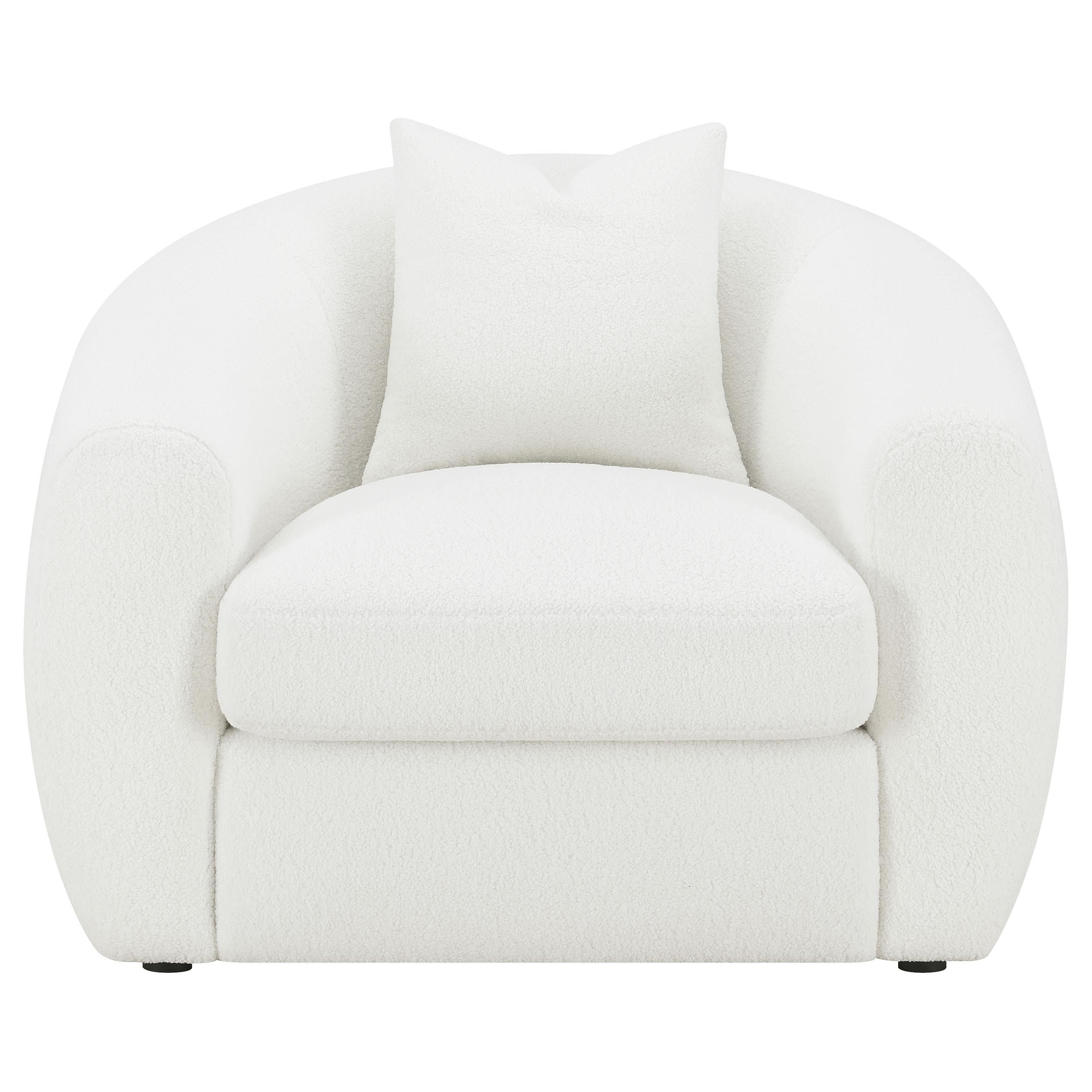  Coaster Furniture Isabella 509873 Faux Sheepskin Upholstered Accent Chair - Natural IMAGE 2