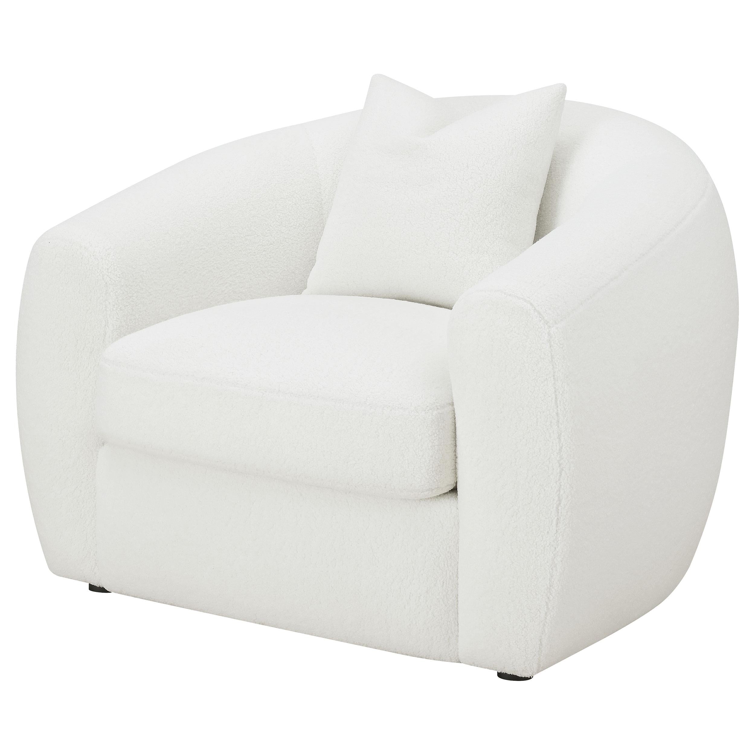  Coaster Furniture Isabella 509873 Faux Sheepskin Upholstered Accent Chair - Natural IMAGE 3
