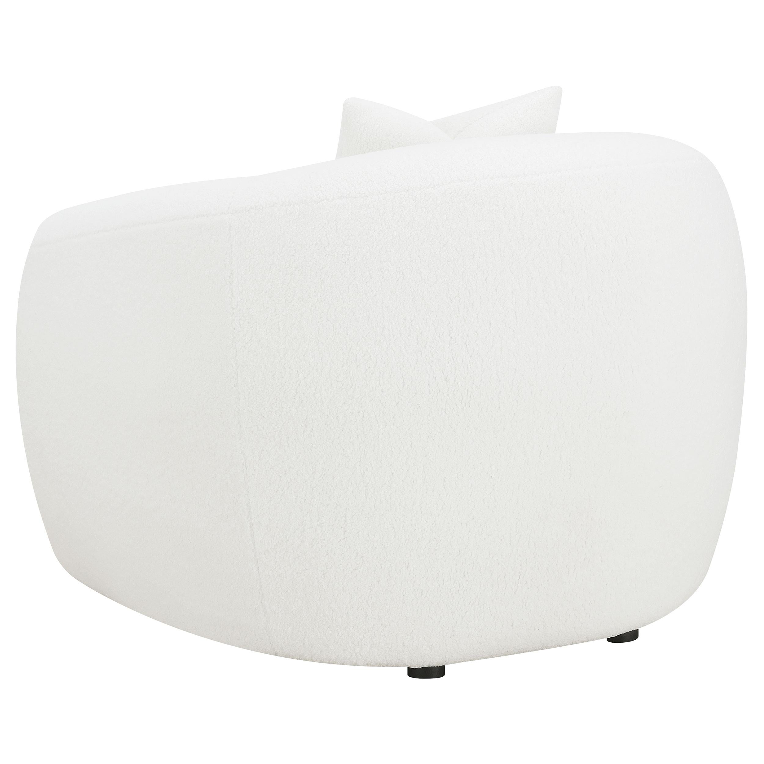  Coaster Furniture Isabella 509873 Faux Sheepskin Upholstered Accent Chair - Natural IMAGE 5