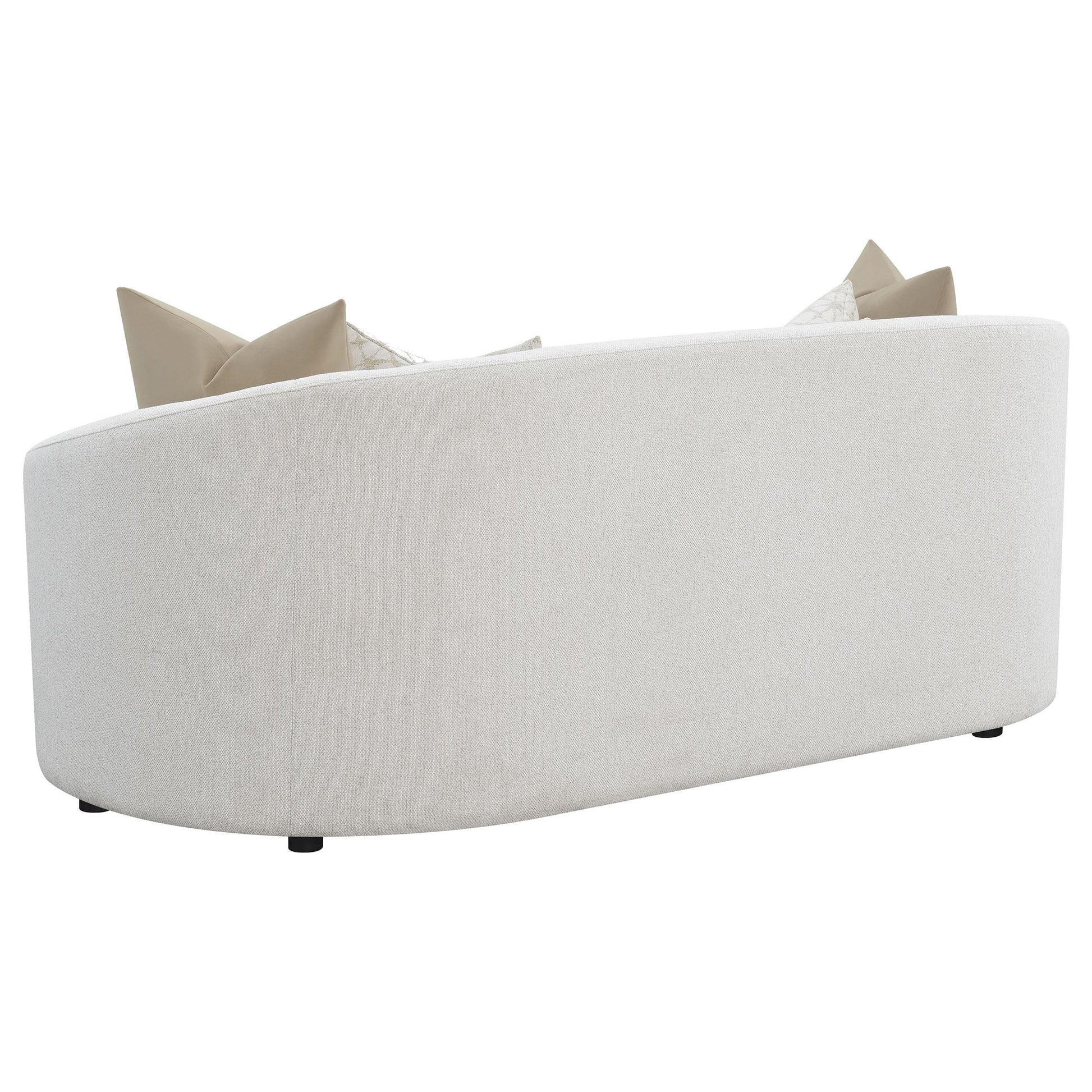 Coaster Furniture Rainn 509171 Boucle Upholstered Sloped Arm Sofa - Latte IMAGE 5
