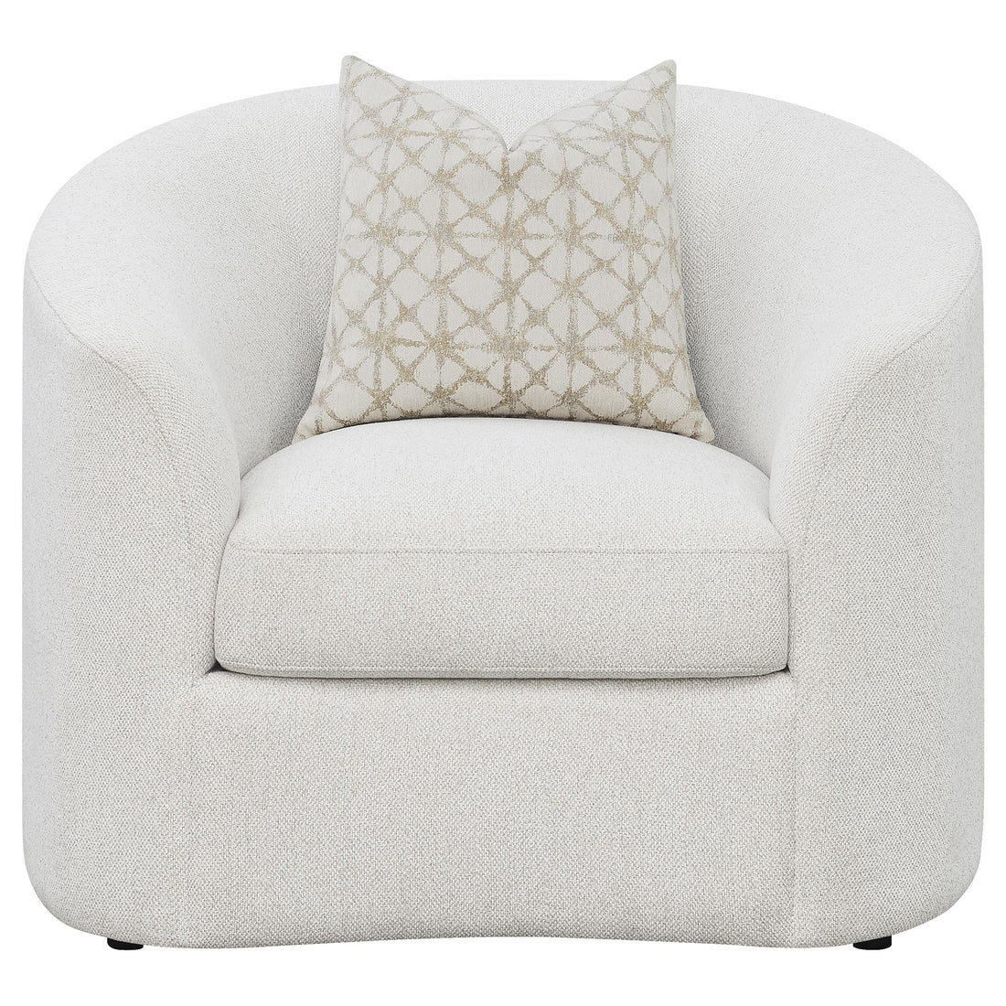  Coaster Furniture Rainn 509173 Boucle Upholstered Sloped Arm Accent Chair - Latte IMAGE 1