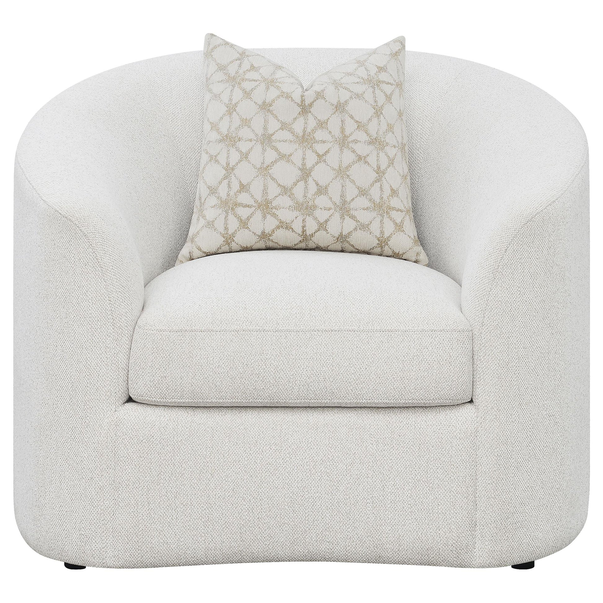  Coaster Furniture Rainn 509173 Boucle Upholstered Sloped Arm Accent Chair - Latte IMAGE 2