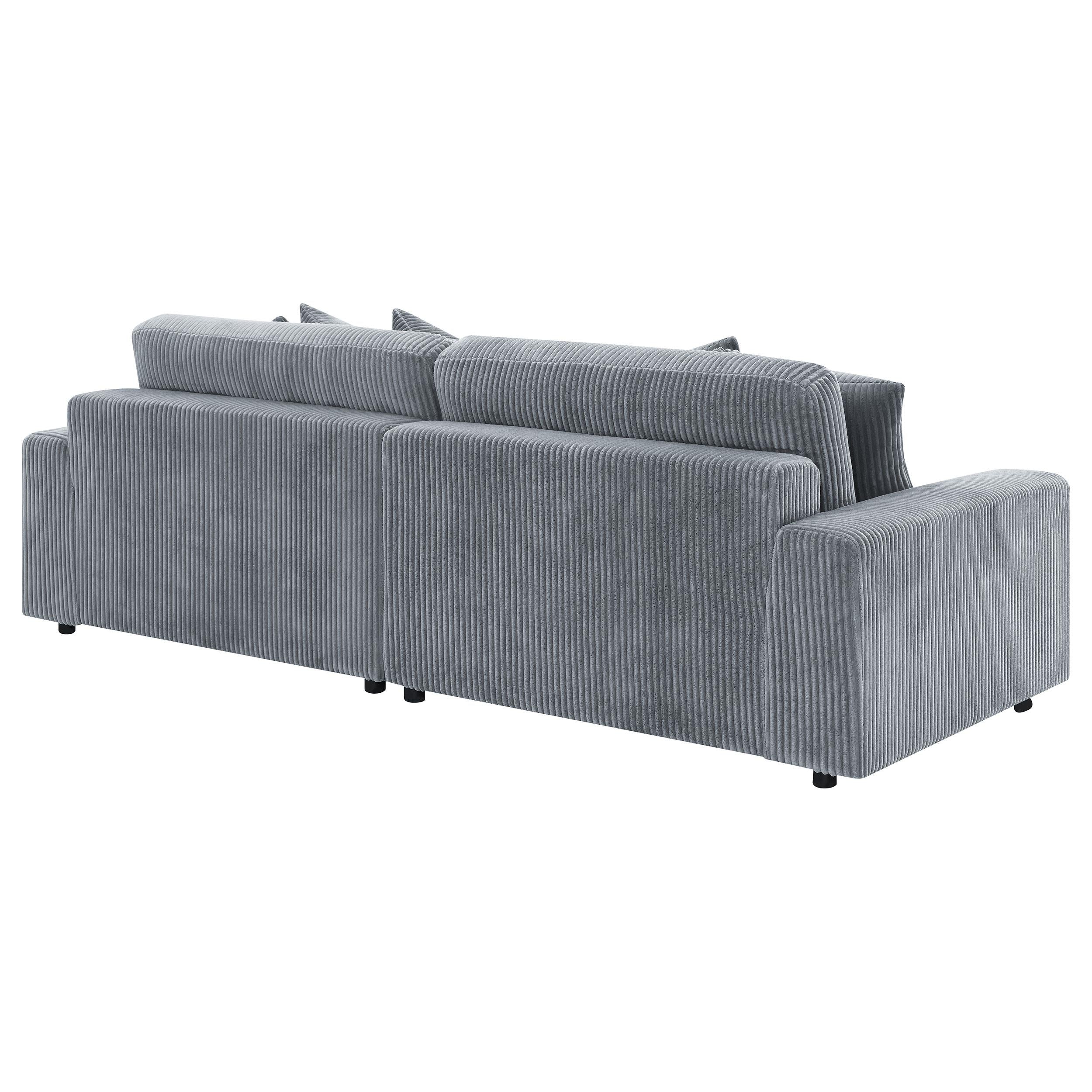  Coaster Furniture Blaine 509900 Upholstered Reversible Chaise Sectional Sofa - Fog IMAGE 6