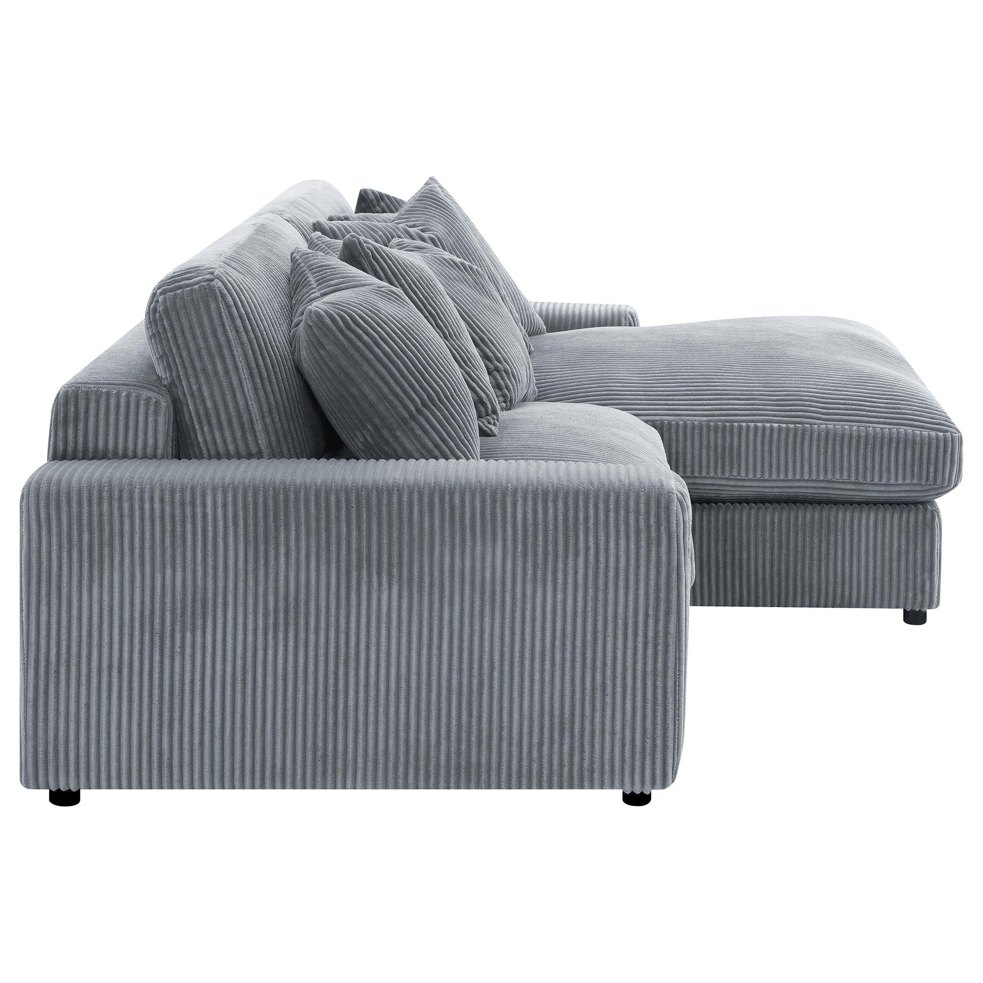  Coaster Furniture Blaine 509900 Upholstered Reversible Chaise Sectional Sofa - Fog IMAGE 7
