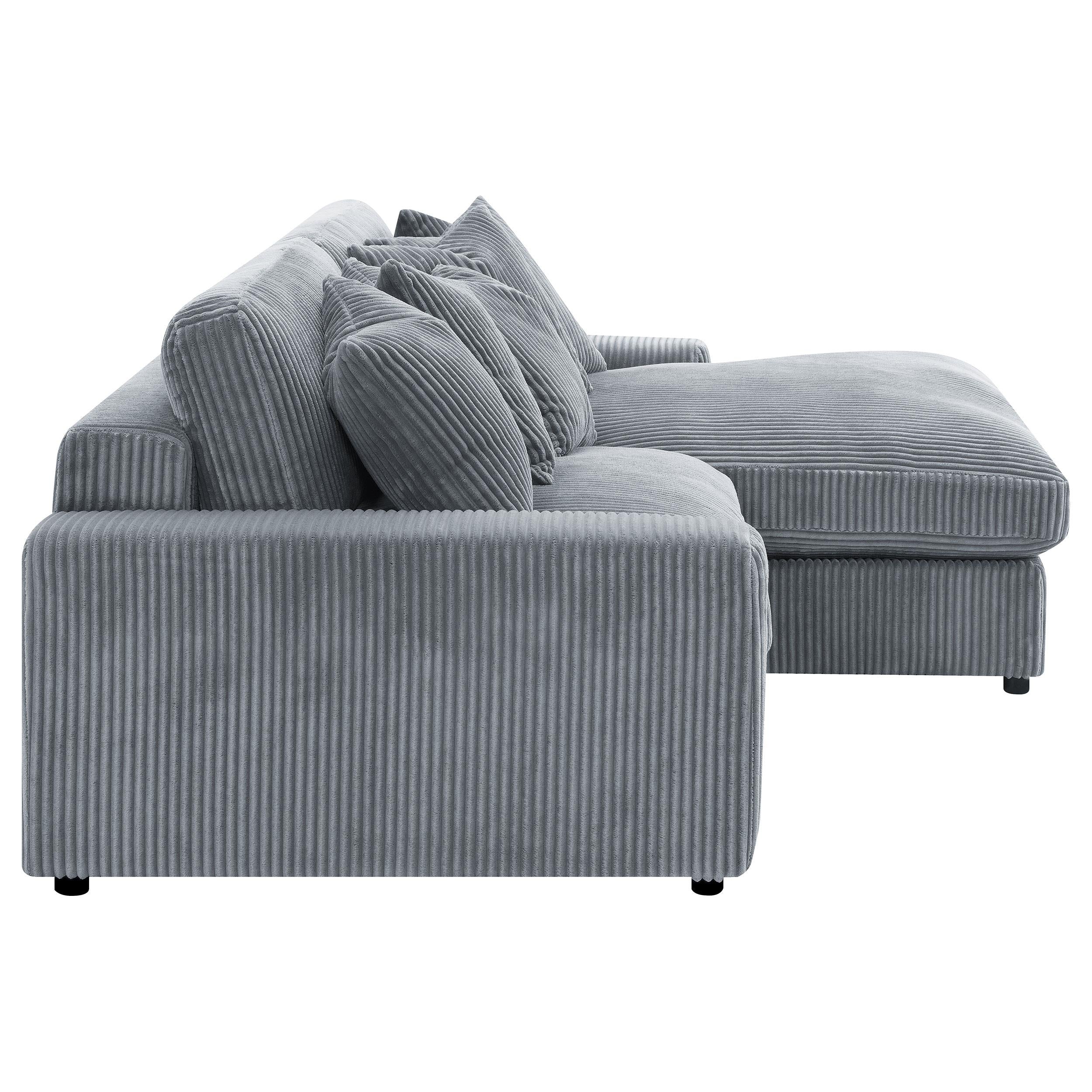  Coaster Furniture Blaine 509900 Upholstered Reversible Chaise Sectional Sofa - Fog IMAGE 7