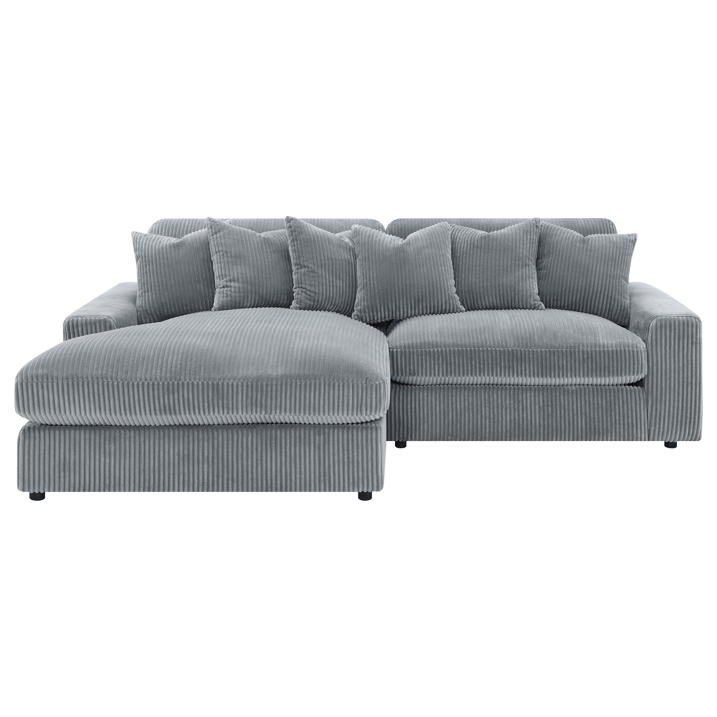  Coaster Furniture Blaine 509900 Upholstered Reversible Chaise Sectional Sofa - Fog IMAGE 8