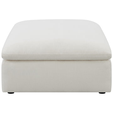  Coaster Furniture Hobson 551453 Square Upholstered Ottoman - Ivory IMAGE 1