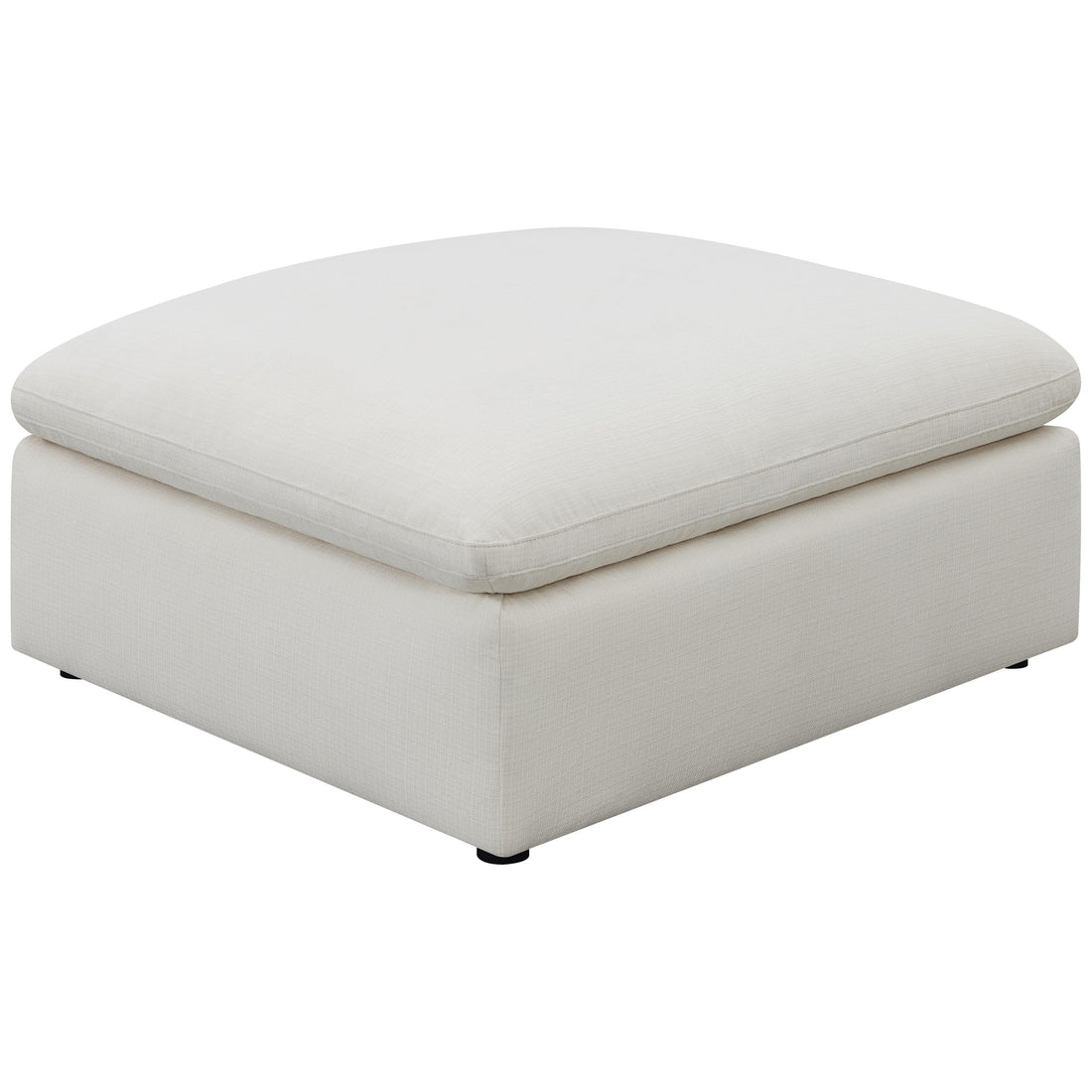  Coaster Furniture Hobson 551453 Square Upholstered Ottoman - Ivory IMAGE 1