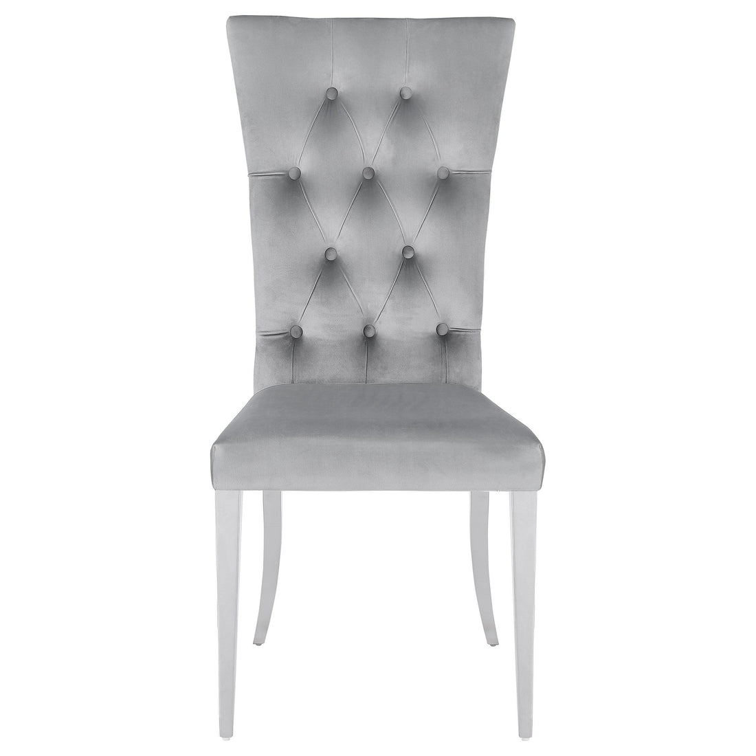  Coaster Furniture Kerwin 111103 Velvet Upholstered Dining Side Chair - Grey IMAGE 1