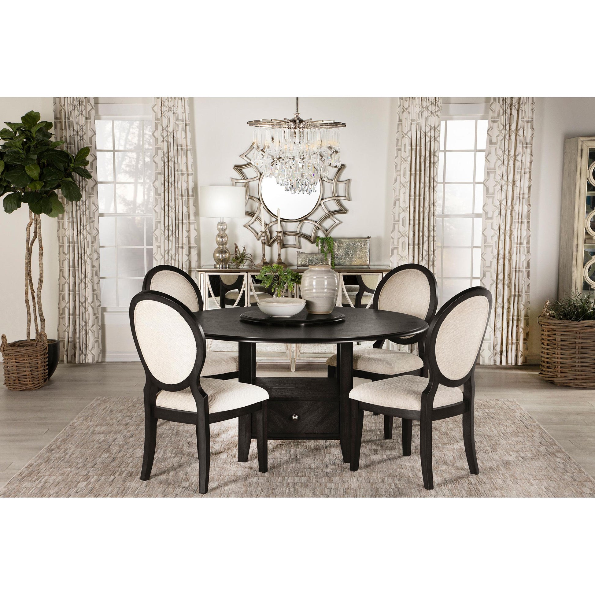  Coaster Furniture Twyla 115102 Oval Back Dining Side Chair - Dark Cocoa IMAGE 9