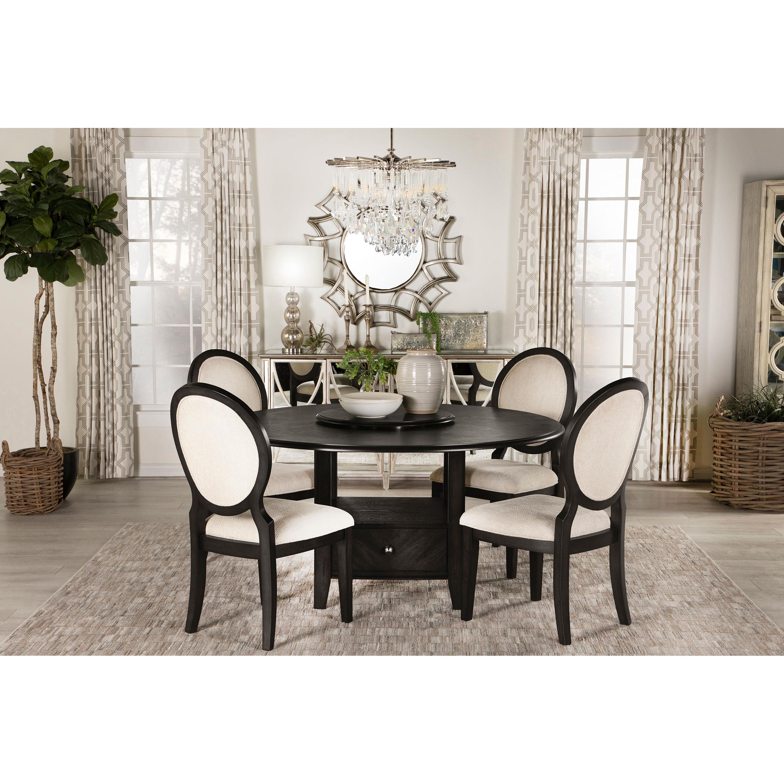  Coaster Furniture Twyla 115102 Oval Back Dining Side Chair - Dark Cocoa IMAGE 9