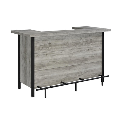  Coaster Furniture Bellemore 182105 Freestanding Home Bar Wine Cabinet - Grey Driftwood IMAGE 1